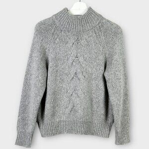 White & Warren Alpaca Wool Blend Mock Neck Sweater